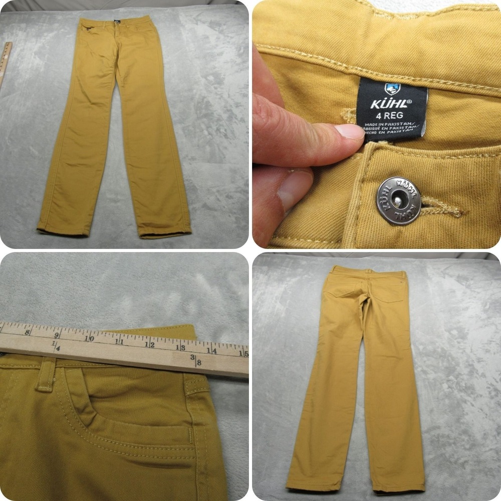 Kuhl‎ Pants Womens 4 Yellow Drawstring Waist Stretch Kontour Skinny Casual 27x31